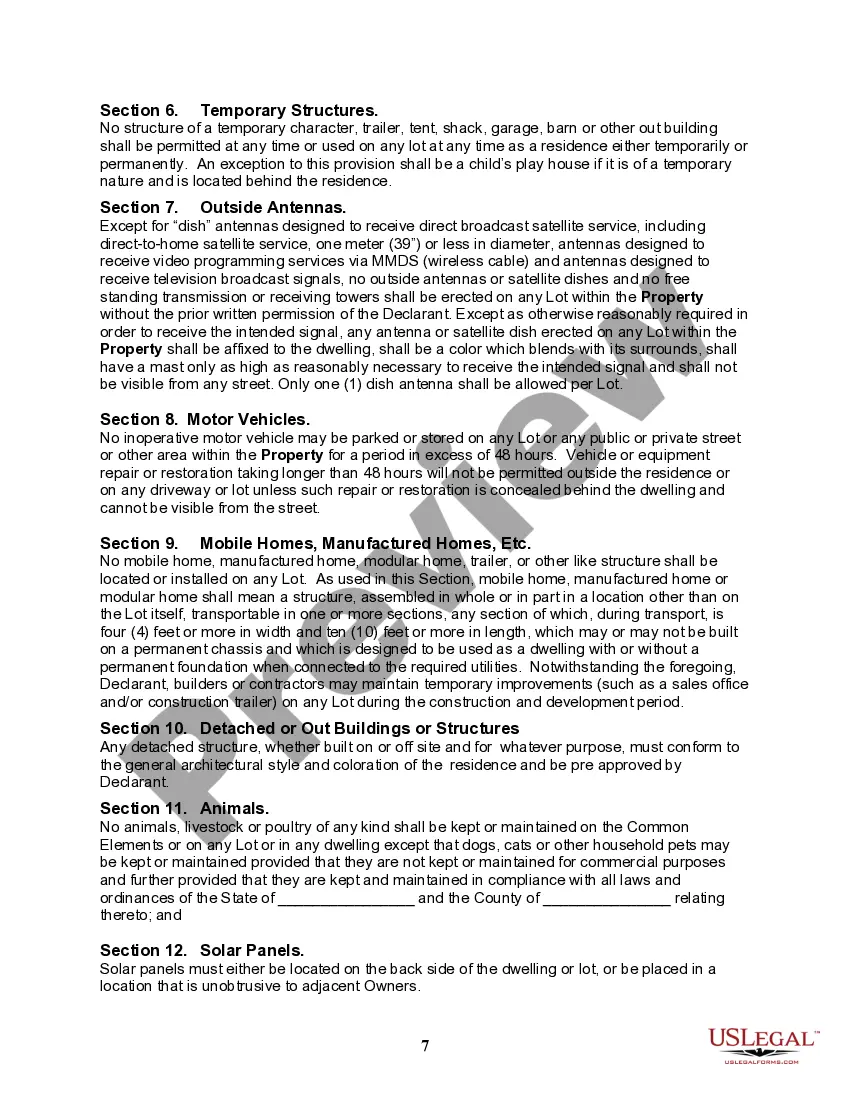 Get Amended And Restated Declaration Of Covenants, Conditions and Restrictions for Subdivision Preview Amended And Restated Declaration Of Covenants, Conditions and Restrictions for Subdivision