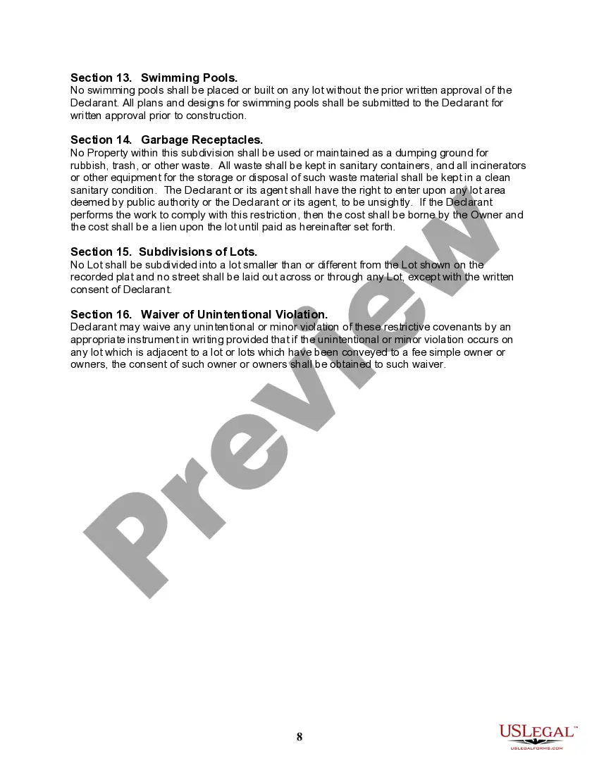 Get Amended And Restated Declaration Of Covenants, Conditions and Restrictions for Subdivision Preview Amended And Restated Declaration Of Covenants, Conditions and Restrictions for Subdivision