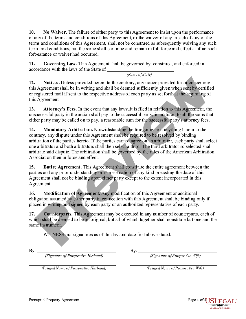 Florida Prenuptial Agreement Template Word