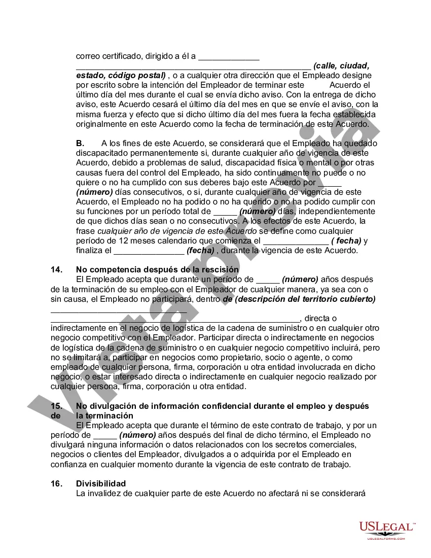 Preview Contrato Laboral con Project Manager de Proveedor de Supply Chain Logística
