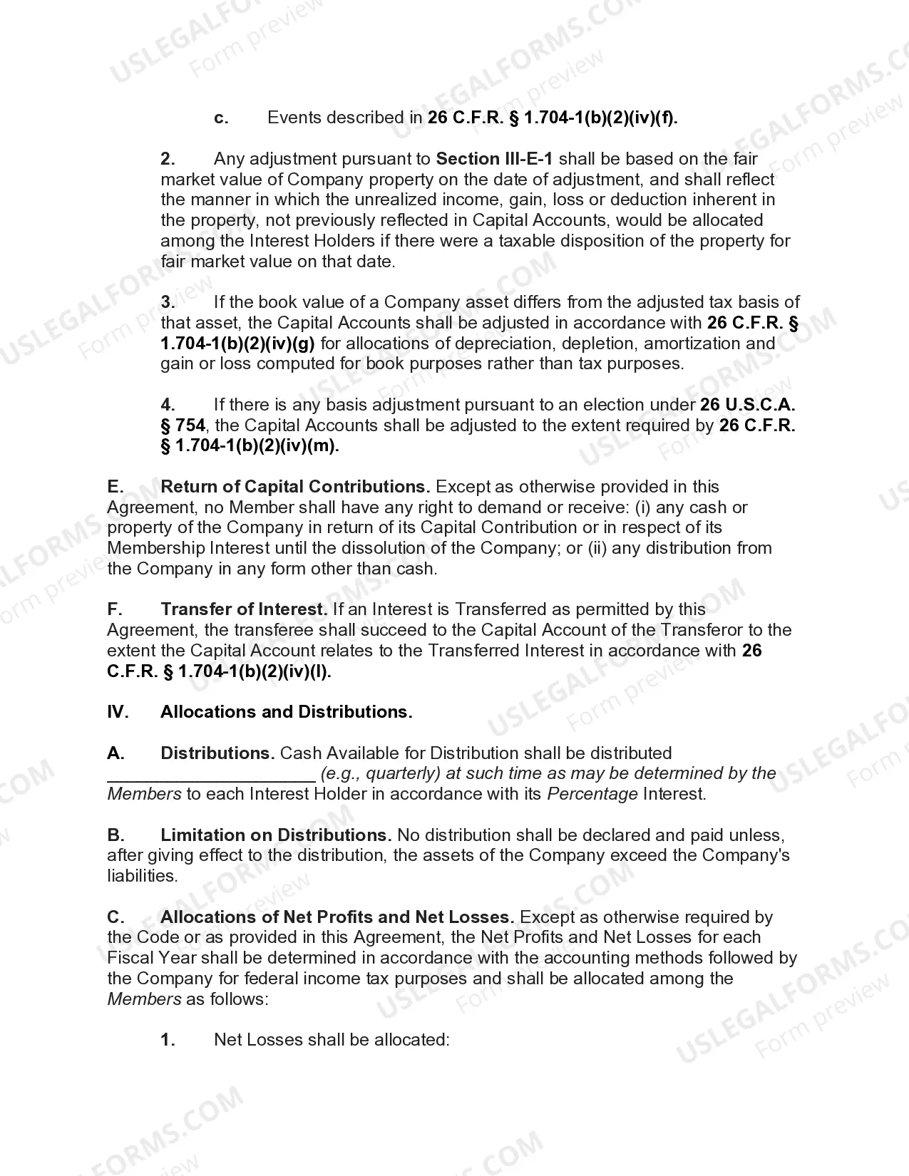 Preview Manager Managed Limited Liability Company Operating Agreement with Classes of Members