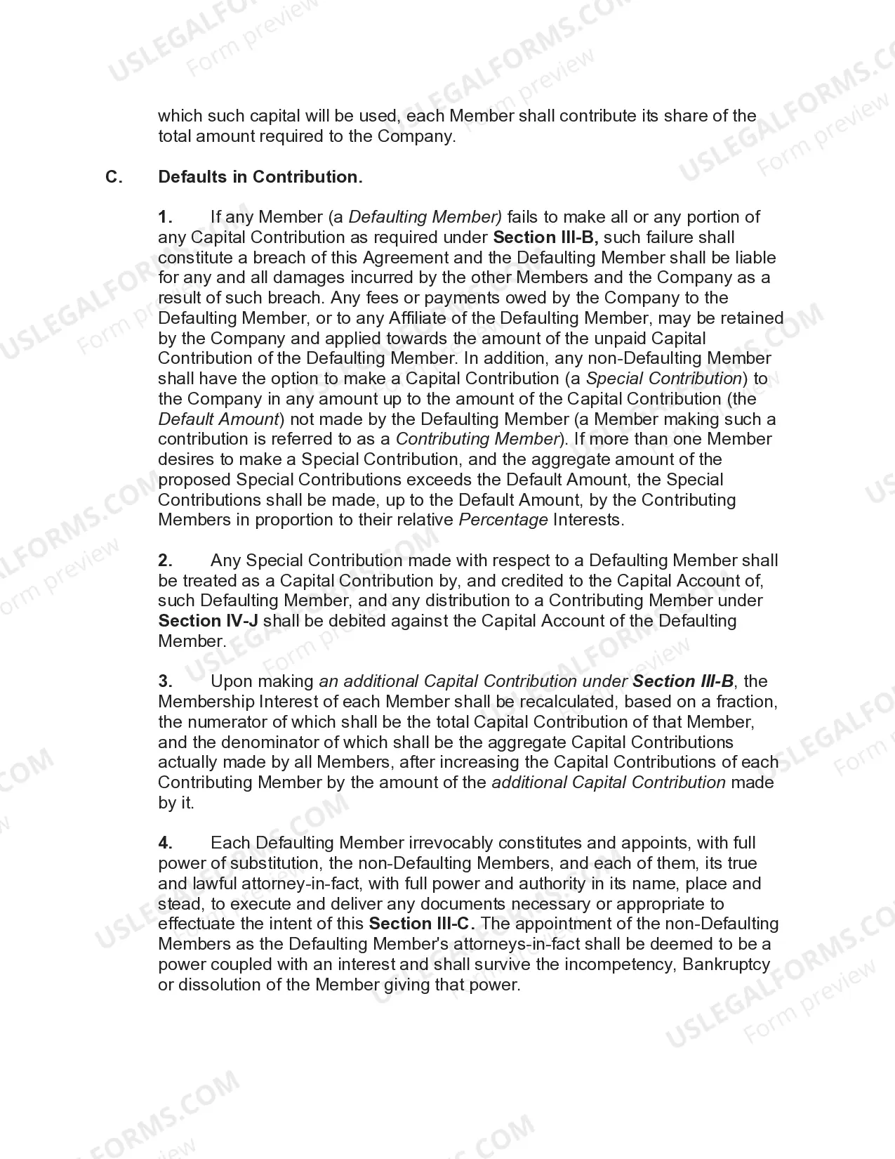 Preview Manager Managed Limited Liability Company Operating Agreement with Classes of Members