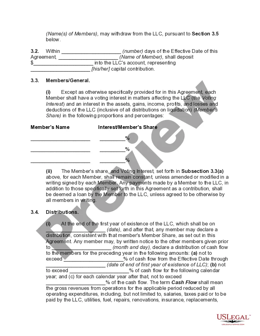 Get Limited Liability Operating Agreement for Manager Managed Real Estate Development with Specification of Different Amounts of Capital Contributions by Members Preview Limited Liability Operating Agreement for Manager Managed Real Estate Development with Specification of Different Amounts of Capital Contributions by Members