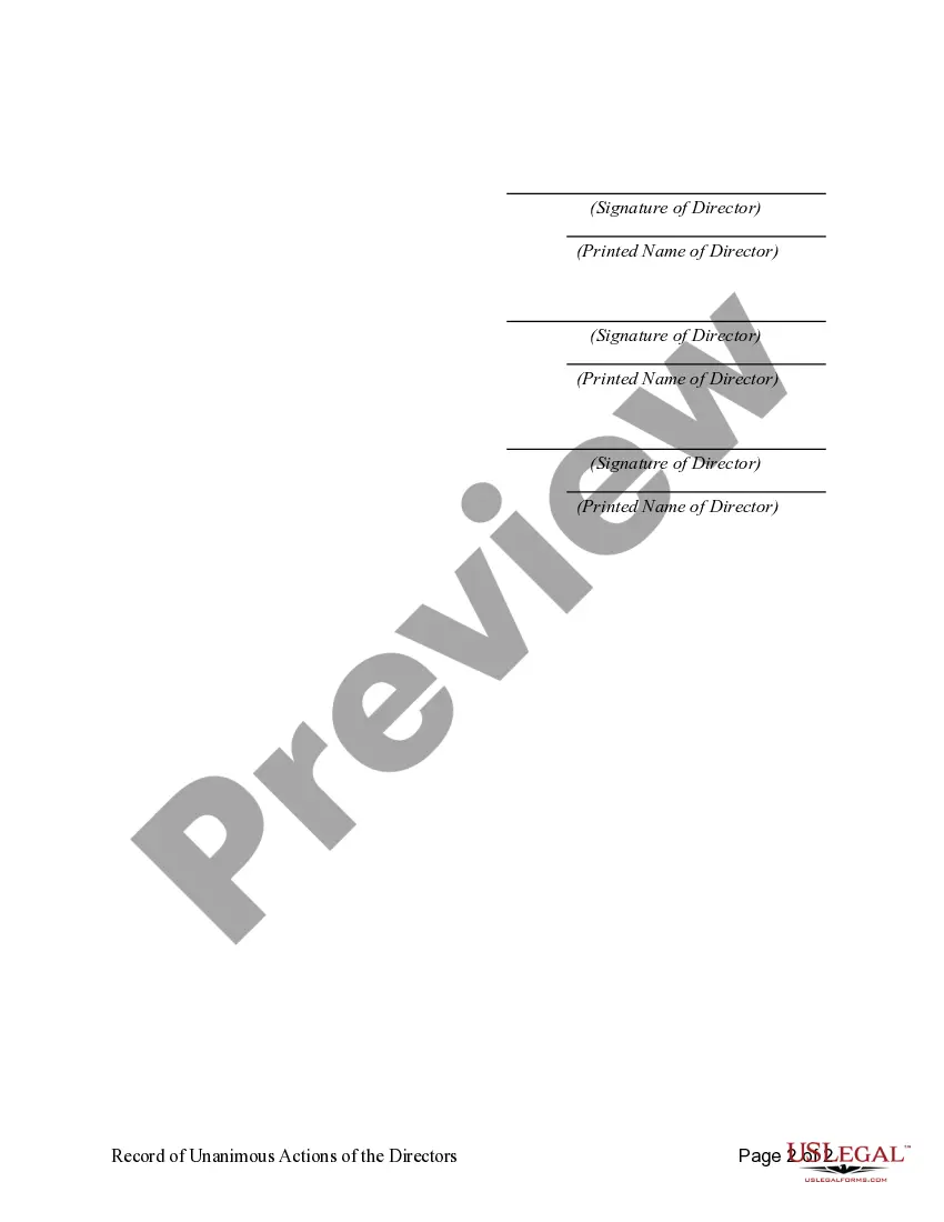 Get Record of Unanimous Actions of the Directors of a Corporation Authorizing Officer to Amend Agreement Preview Record of Unanimous Actions of the Directors of a Corporation Authorizing Officer to Amend Agreement