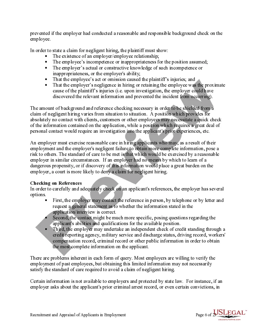 Get Recruitment and Appraisal of Applicants in Employment Preview Recruitment and Appraisal of Applicants in Employment
