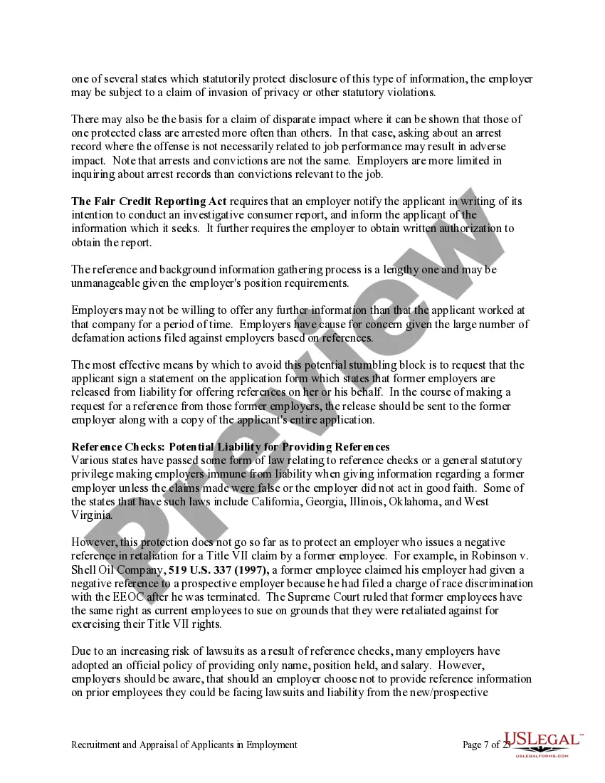 Get Recruitment and Appraisal of Applicants in Employment Preview Recruitment and Appraisal of Applicants in Employment