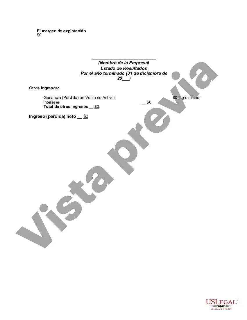 Preview Estado de resultados