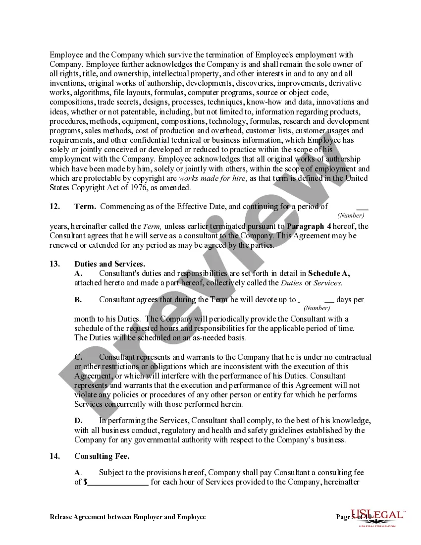 Preview Consultant's Agreement for Employee to Continue Providing Services