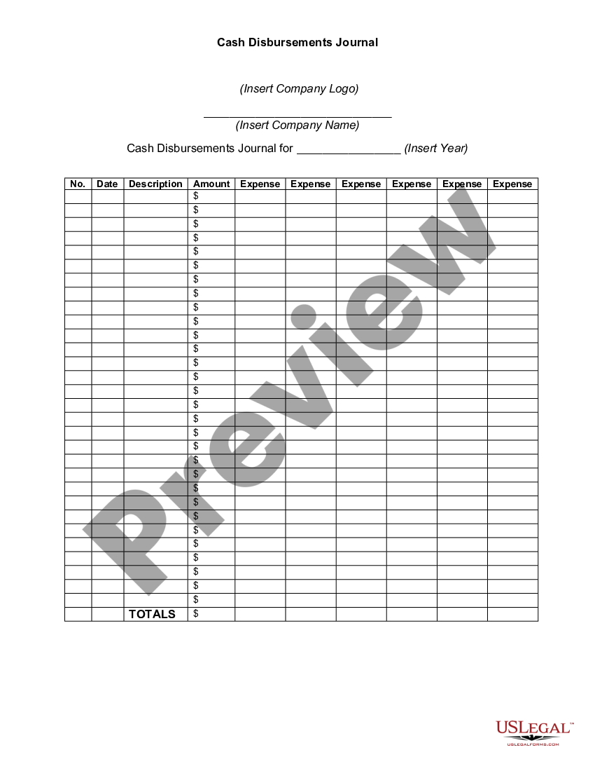 Check Disbursement Journal