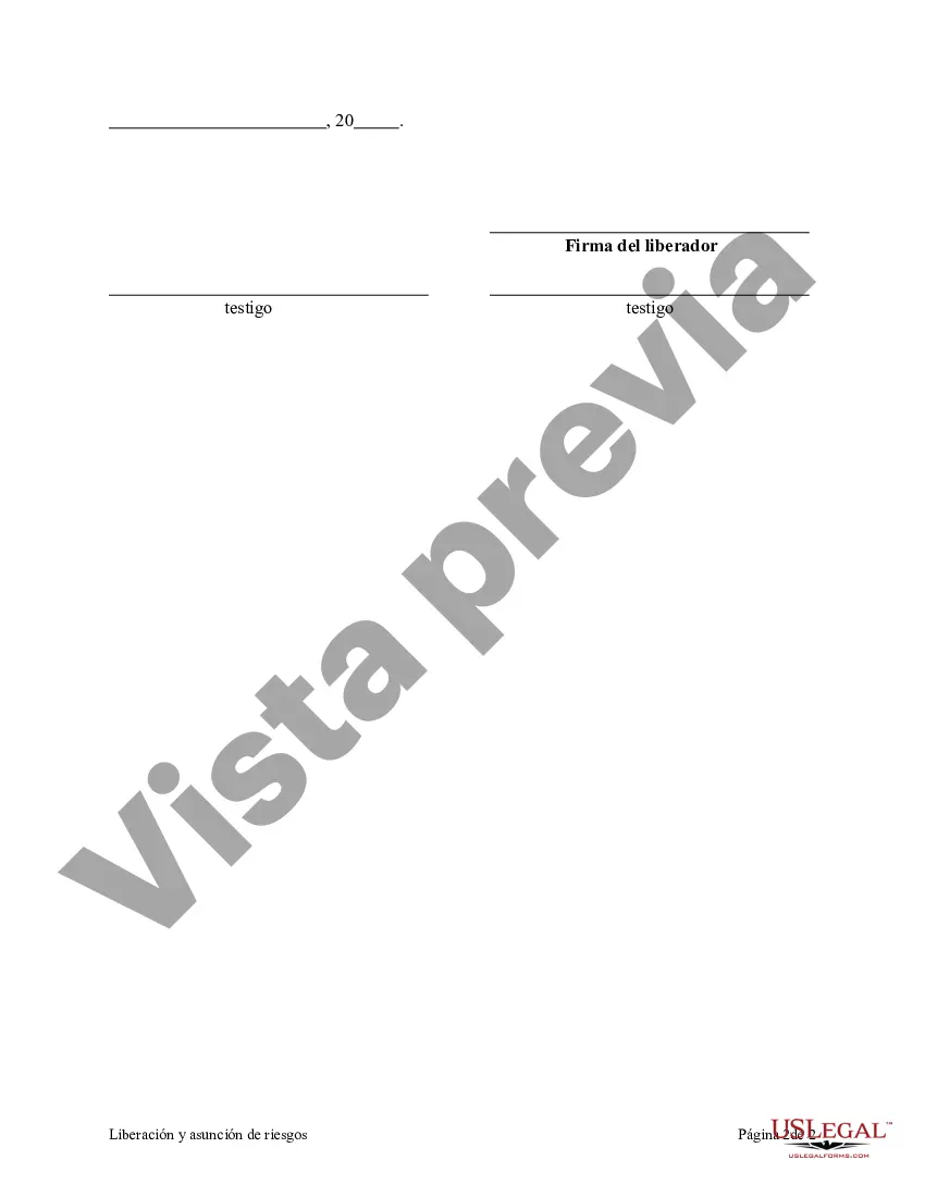 Preview Liberación y Asunción de Riesgo por parte de un Estudiante que Participa en una Actividad Peligrosa