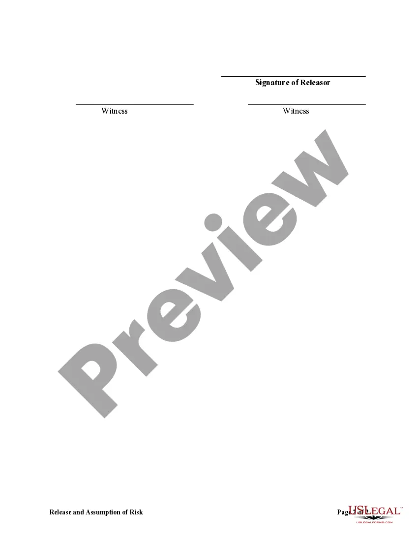 Get Release and Assumption of Risk by a Student Engaging in Dangerous Activity Preview Release and Assumption of Risk by a Student Engaging in Dangerous Activity