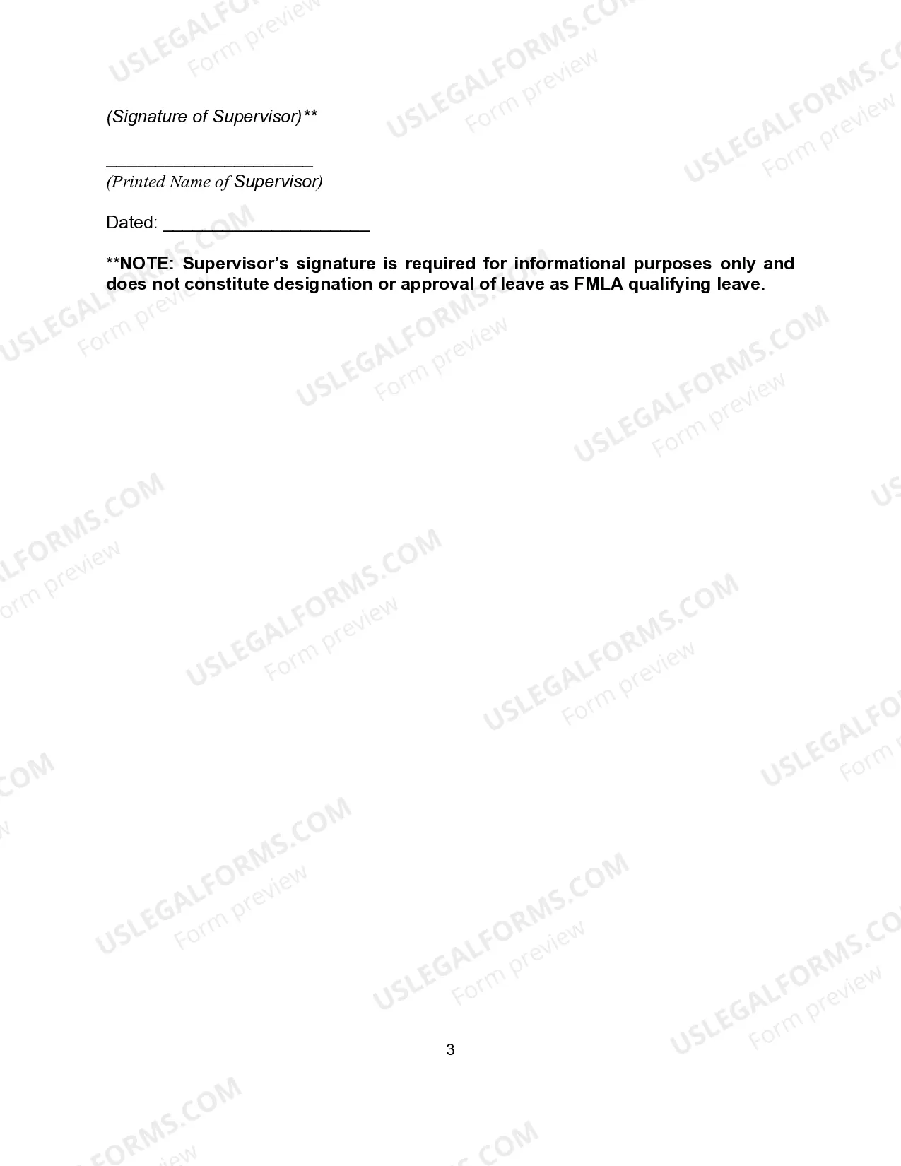 Preview Request for Family or Medical Leave