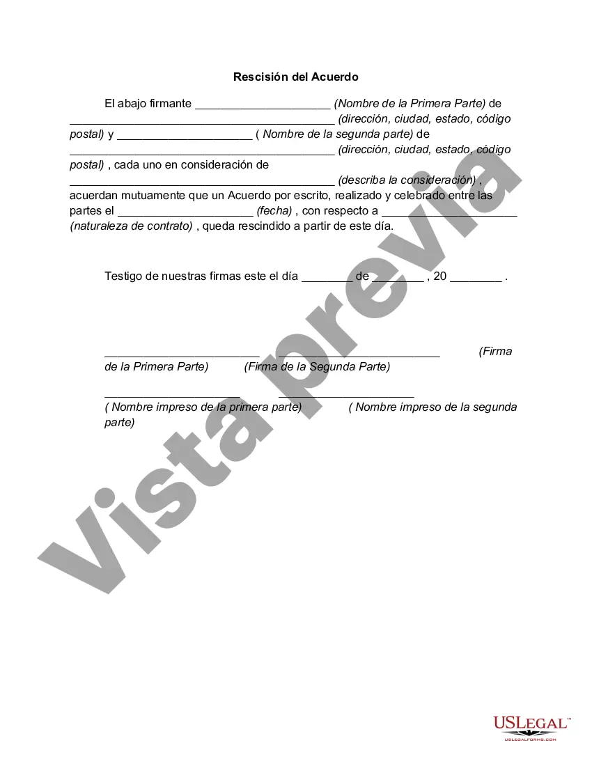 Preview Rescisión del Acuerdo