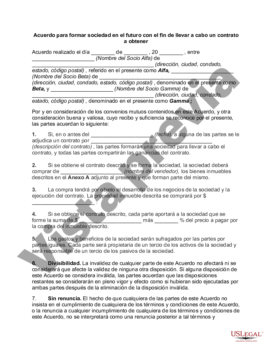 Hillsborough Florida Acuerdo Para Formar Sociedad En El Futuro Con El Fin De Llevar A Cabo Un 1129