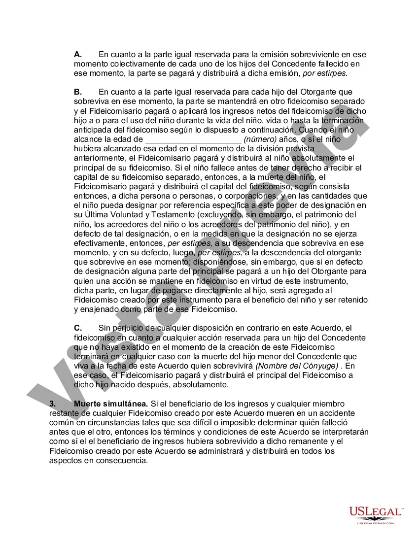 Preview Contrato de Fideicomiso Revocable con Fideicomisario Corporativo