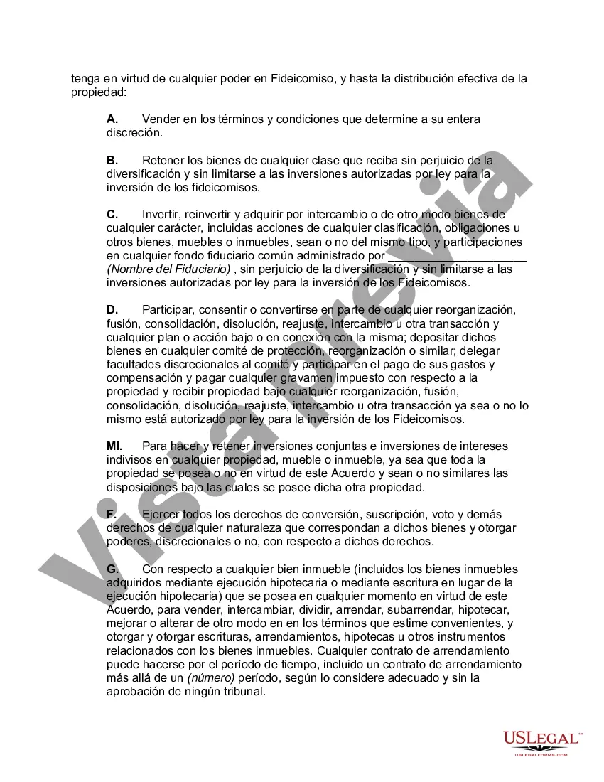 Preview Contrato de Fideicomiso Revocable con Fideicomisario Corporativo