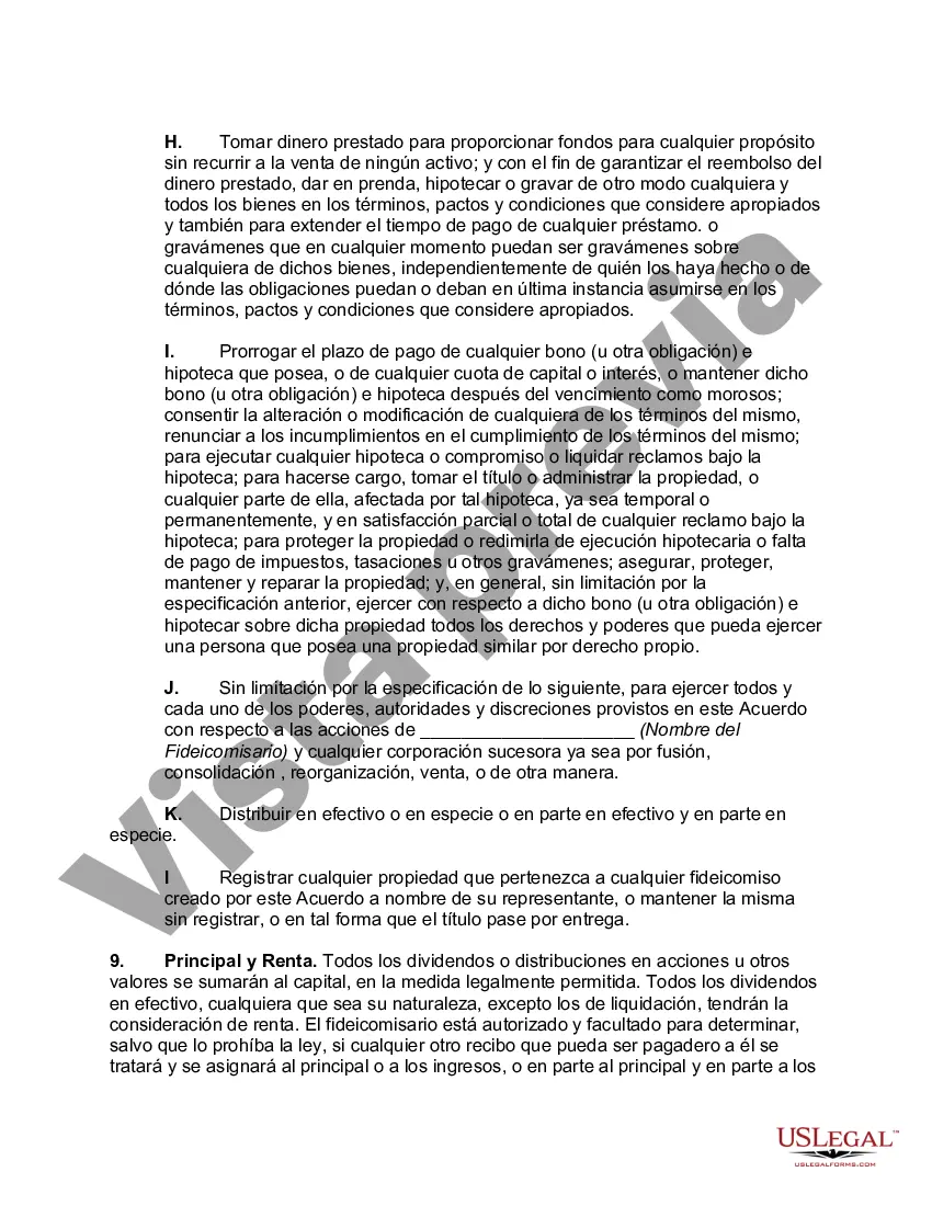 Preview Contrato de Fideicomiso Revocable con Fideicomisario Corporativo