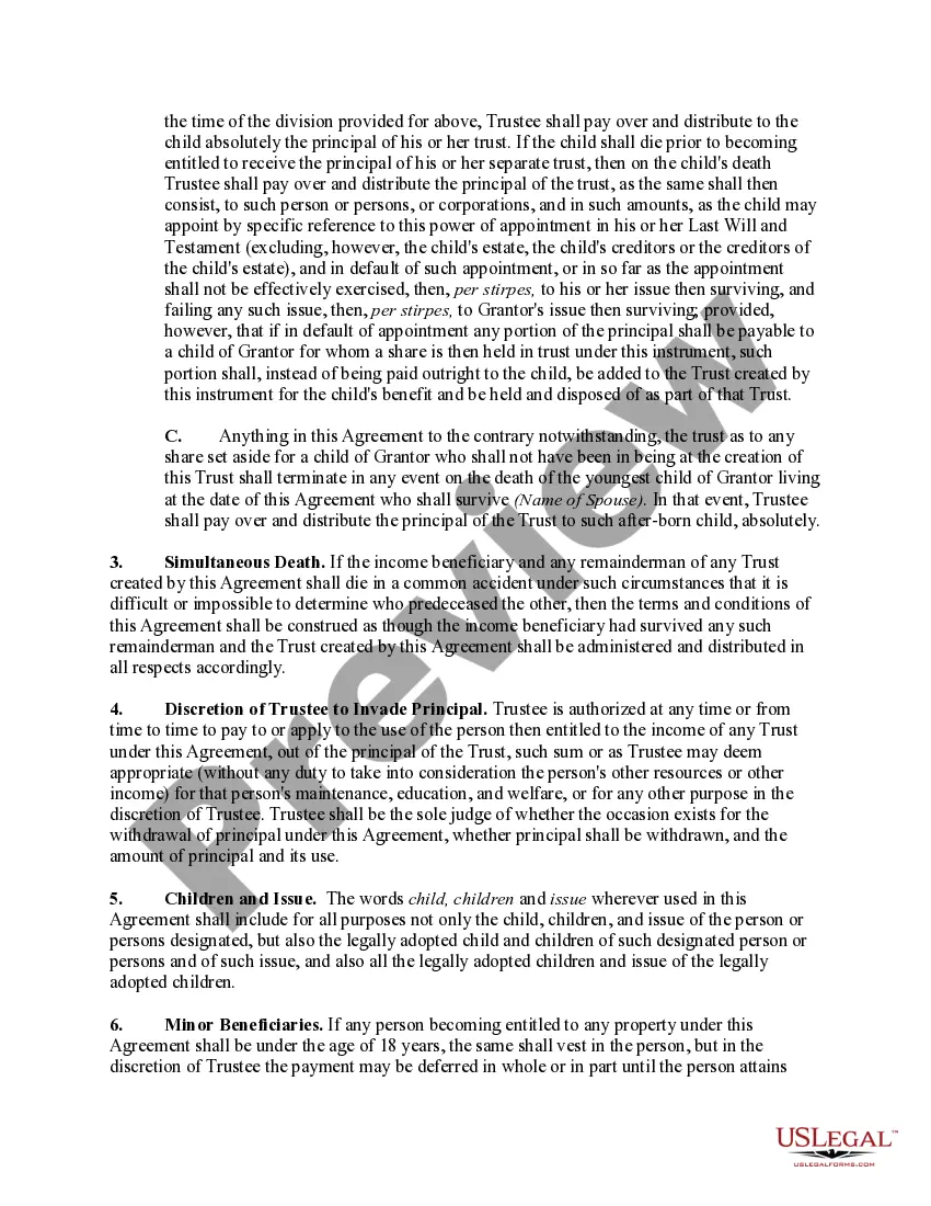 Preview Revocable Trust Agreement with Corporate Trustee