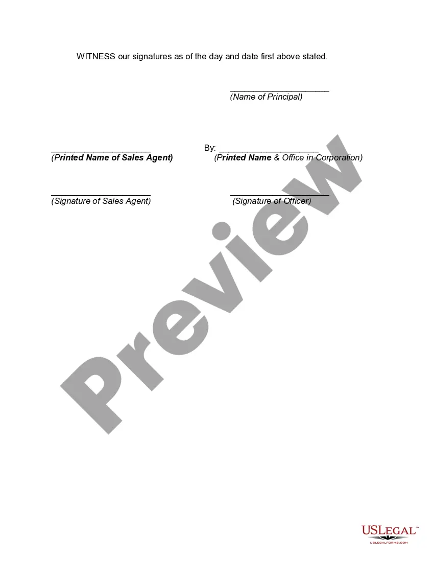 Get Agreement between Sales Agent and Distributor to Sell Retail Products in an Exclusive Territory Preview Agreement between Sales Agent and Distributor to Sell Retail Products in an Exclusive Territory
