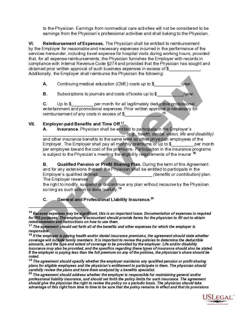 Get Annotated Model Pro-Employer Physician Employment Agreement Preview Annotated Model Pro-Employer Physician Employment Agreement