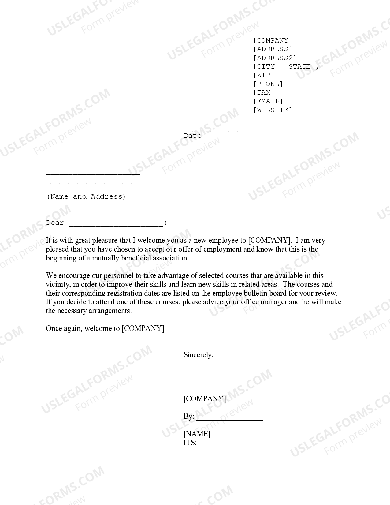 New Employee US Legal Forms