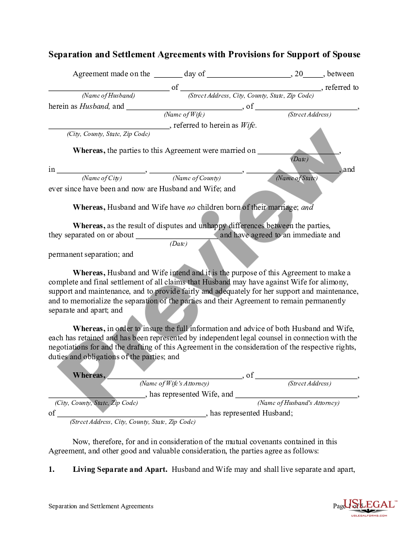 Spousal Support Agreement Template 8065