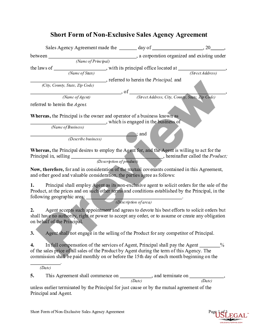 massachusetts-short-form-of-nonexclusive-sales-agency-agreement-form