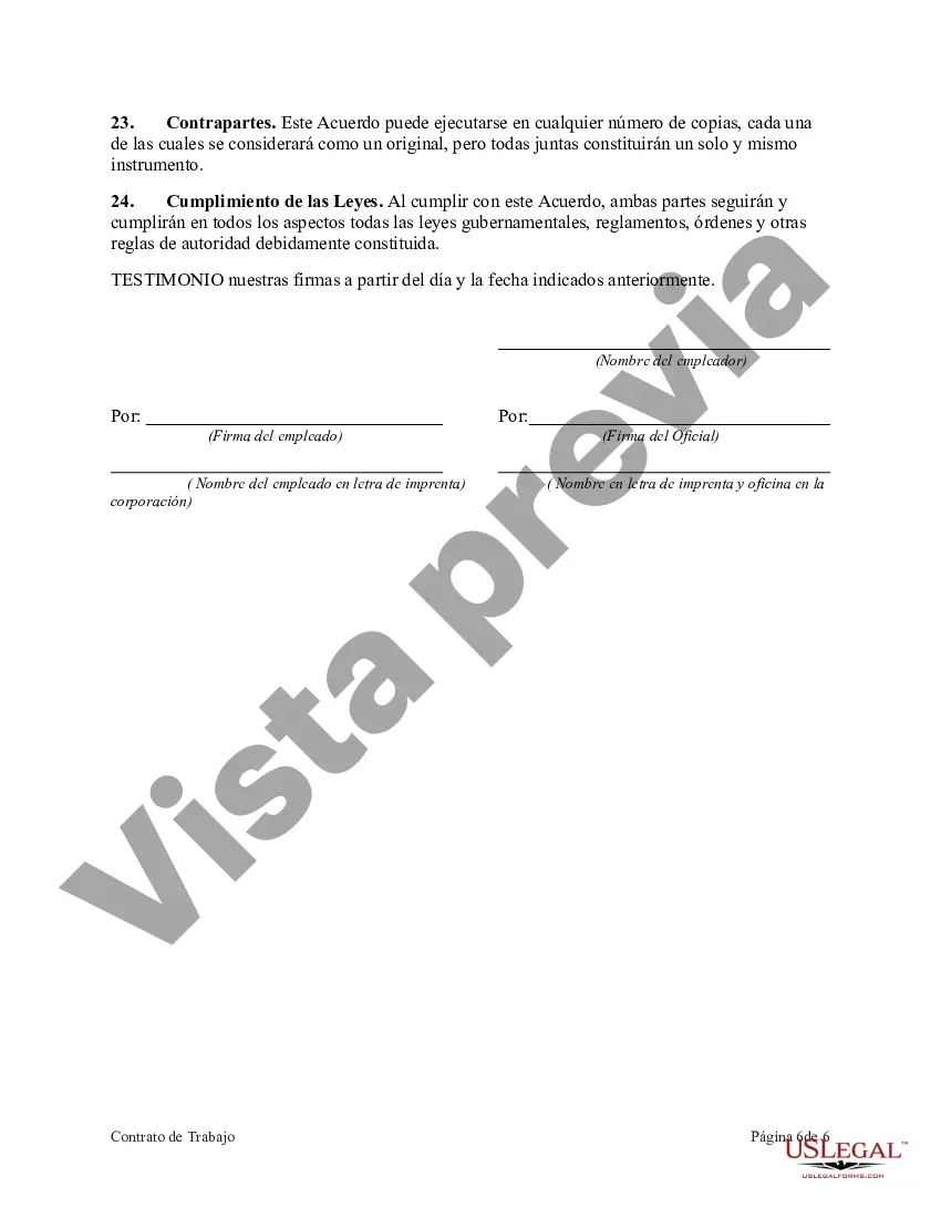 Preview Acuerdo de Empleo para Programador de Capacitación en Ingeniería Senior Líder de Proyecto