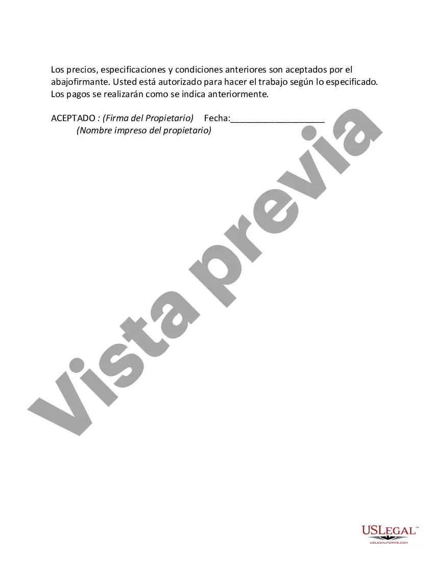 Preview Propuesta abreviada de contrato para mejoras en el hogar