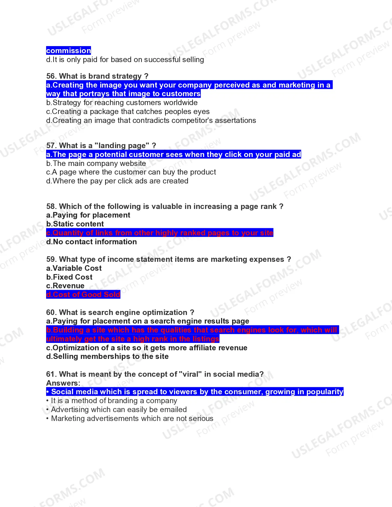 Preview Social Media Marketing Test