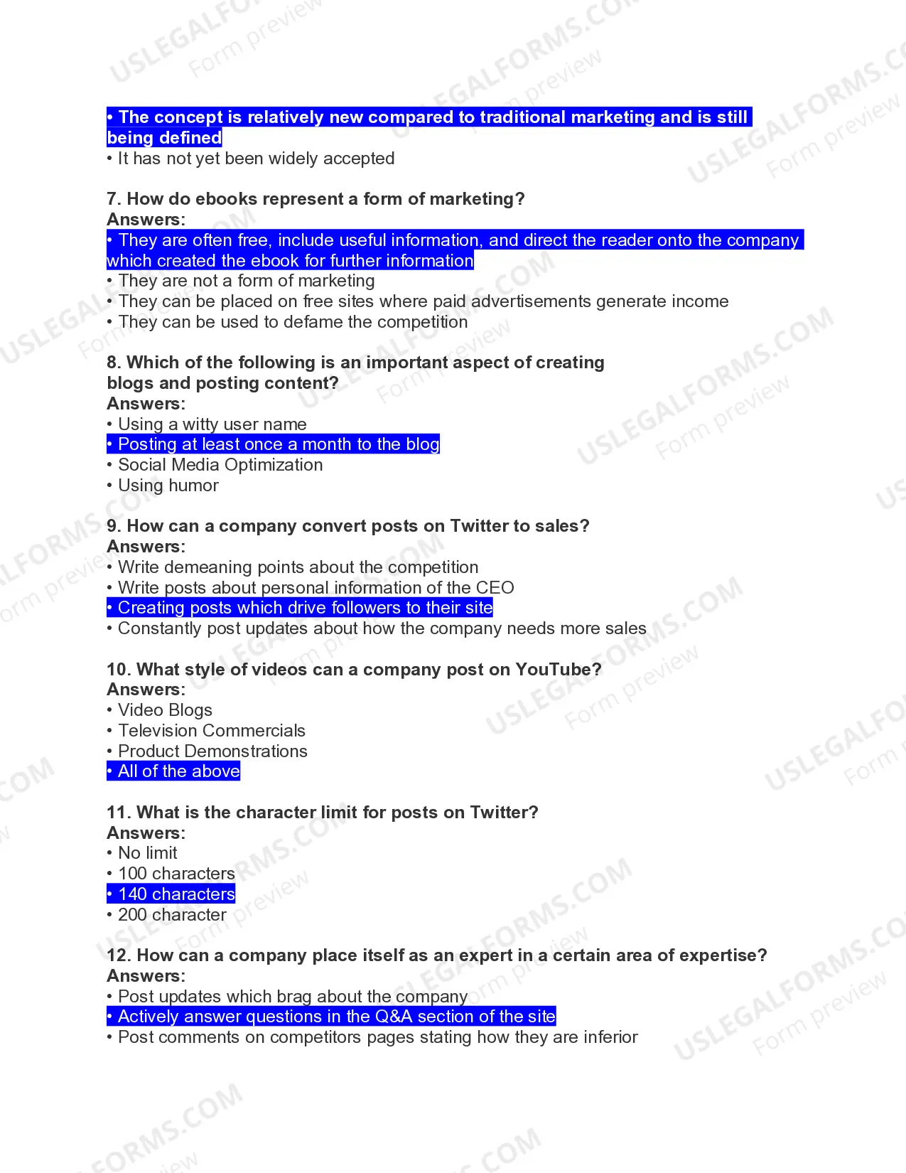 Preview Social Media Marketing Test