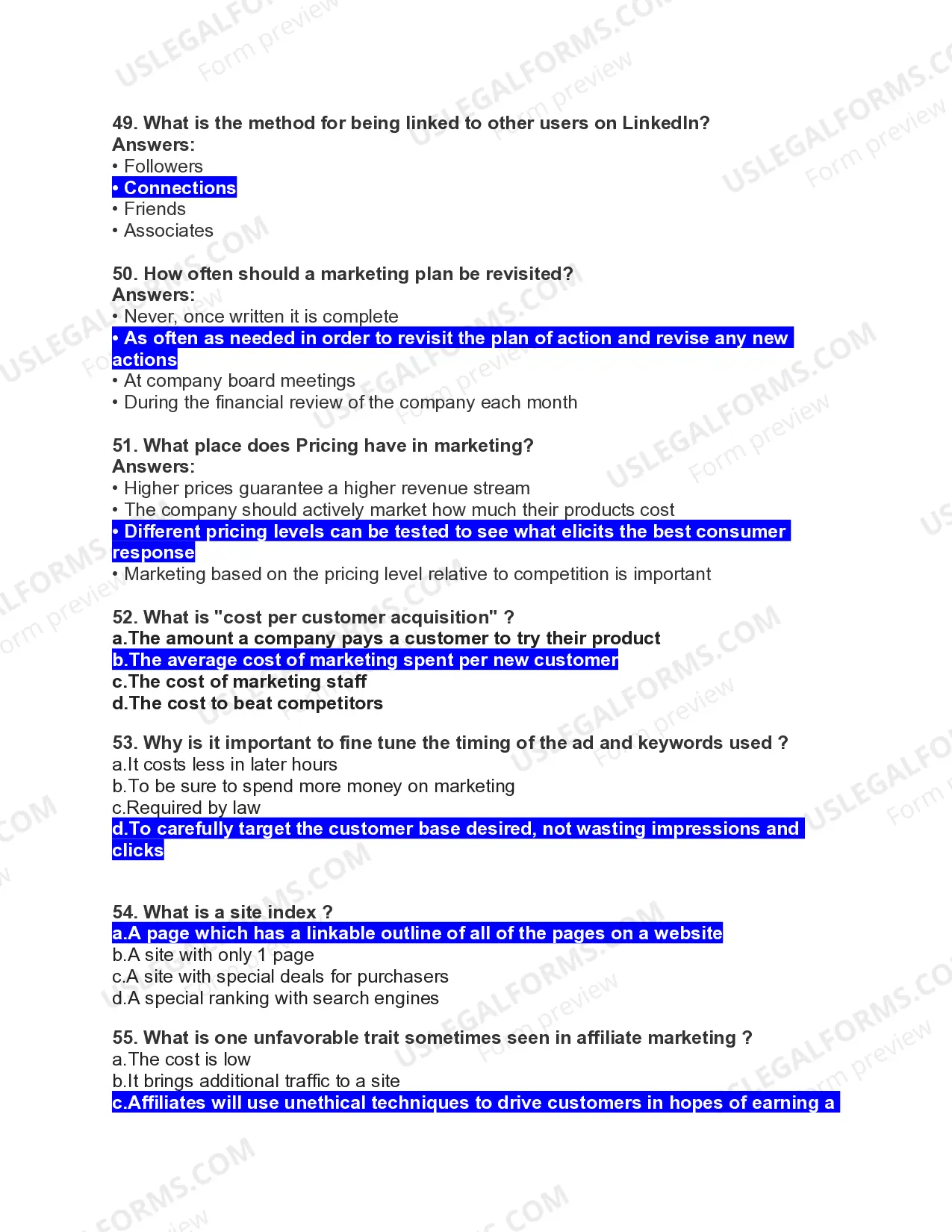 Preview Social Media Marketing Test