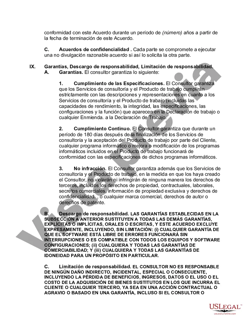 Preview Acuerdo de consultoría de software