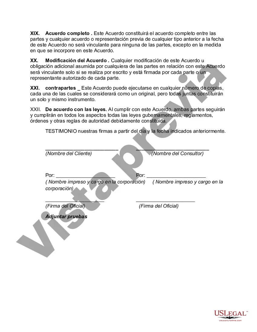 Preview Acuerdo de consultoría de software