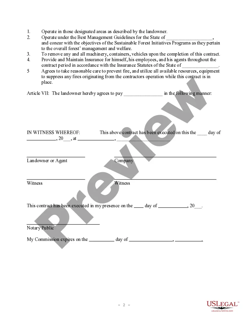 Get Underbrush Removal Contract Preview Underbrush Removal Contract