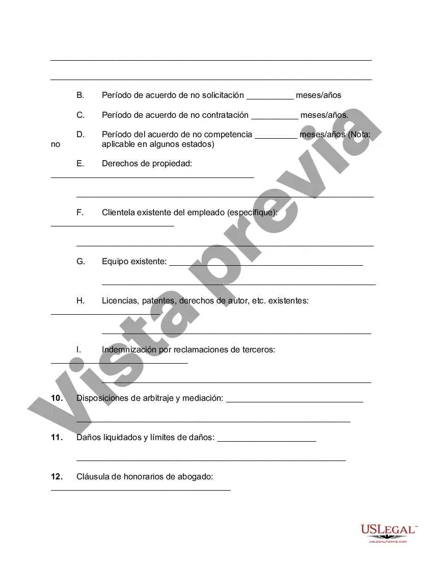 Preview Planilla de contrato de trabajo