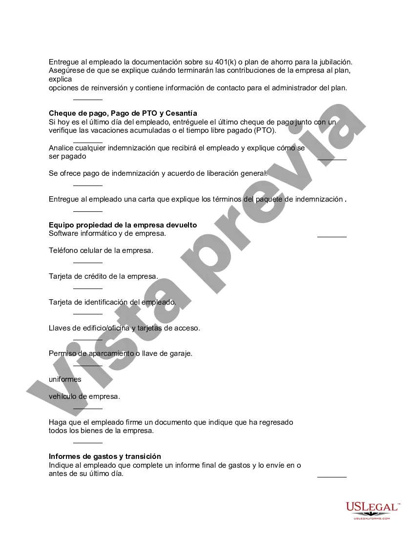 Preview Hoja de Trabajo - Terminación de Empleo