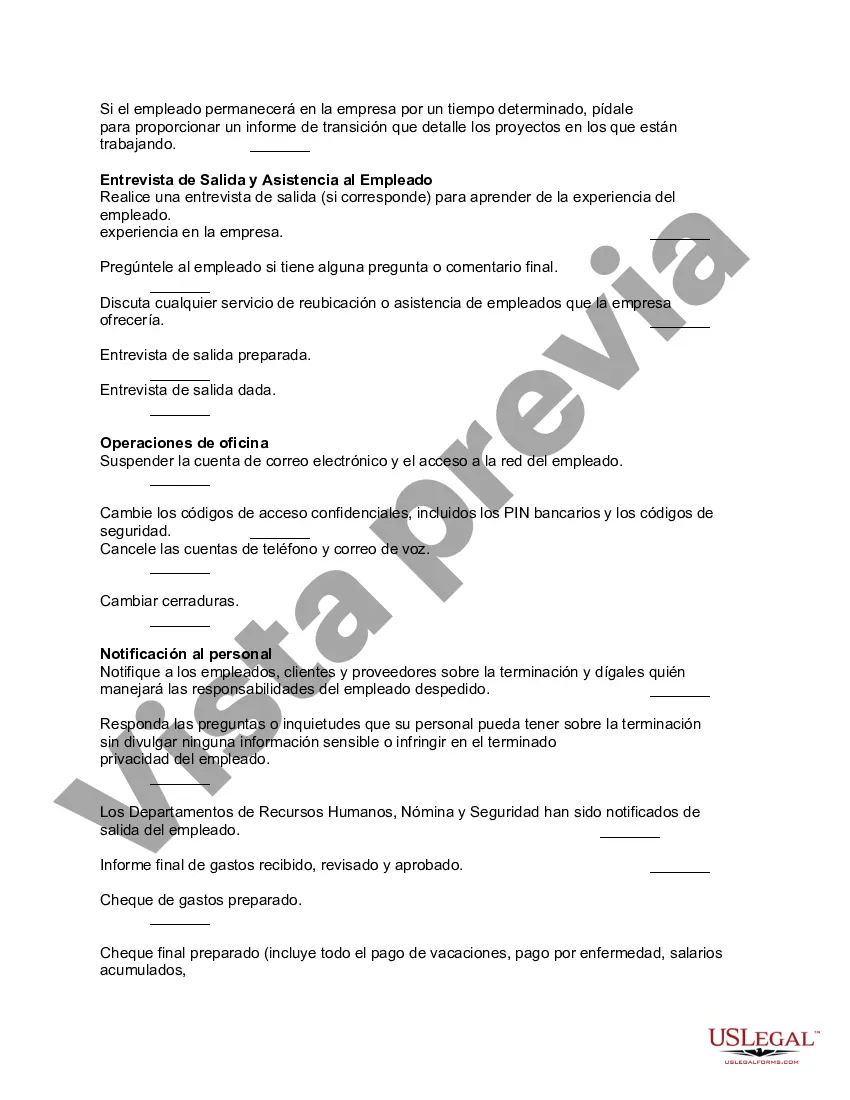 Preview Hoja de Trabajo - Terminación de Empleo