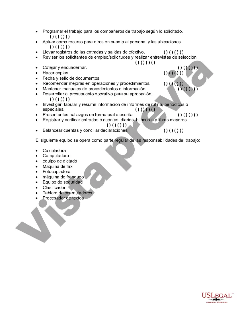 Preview Hoja de trabajo - Responsabilidades administrativas de rutina