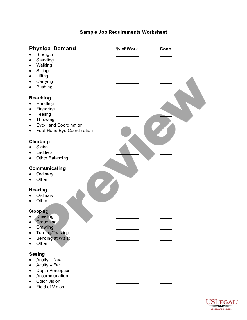 Iowa Sample Job Requirements Worksheet Job Requirements US Legal Forms iowa-sample-job-requirements-worksheet-job-requirements-us-legal-forms