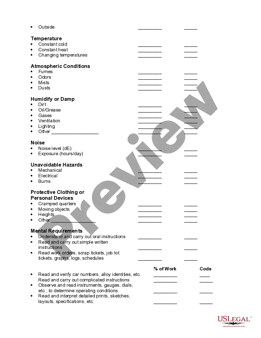 Get Sample Job Requirements Worksheet Preview Sample Job Requirements Worksheet