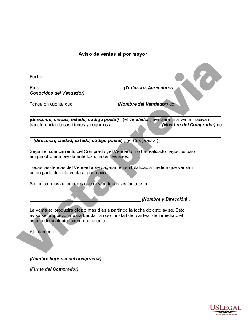 Preview Aviso de venta al por mayor