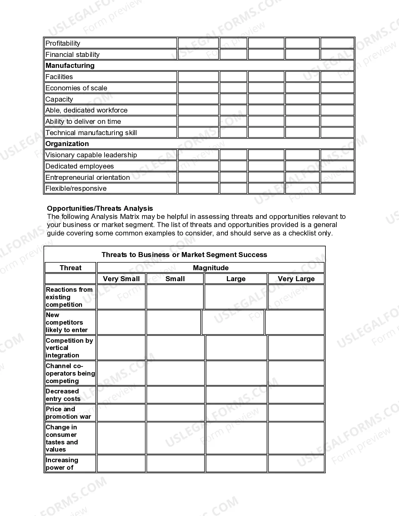 Preview Worksheet - Industry and Competitive Forces Analysis
