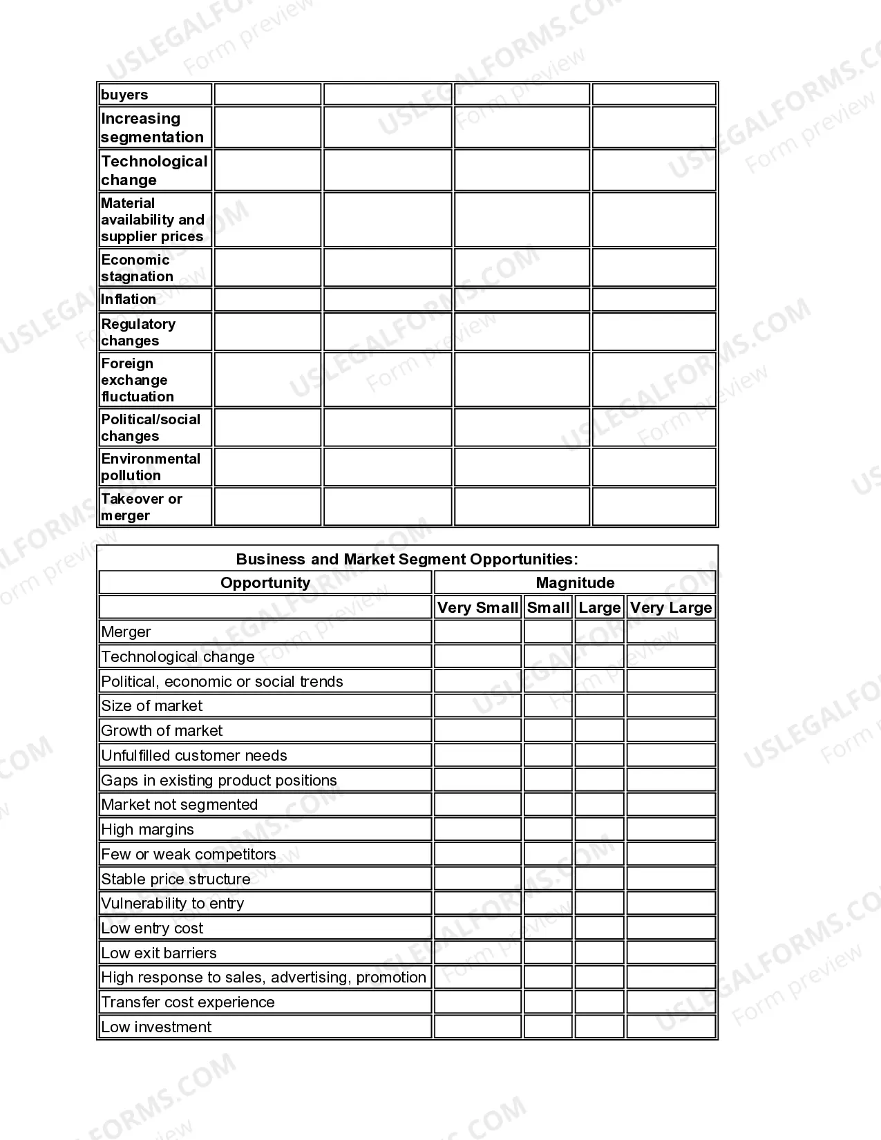 Preview Worksheet - Industry and Competitive Forces Analysis
