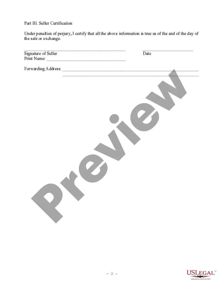 Get Certification of No Information Reporting on Sale or Exchange of Principal Residence - Tax Exemption Preview Certification of No Information Reporting on Sale or Exchange of Principal Residence - Tax Exemption