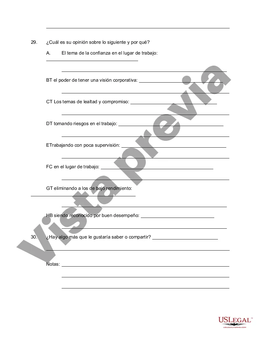 Get Cuestionario de entrevista para trabajadores del conocimiento Preview Cuestionario de entrevista para trabajadores del conocimiento