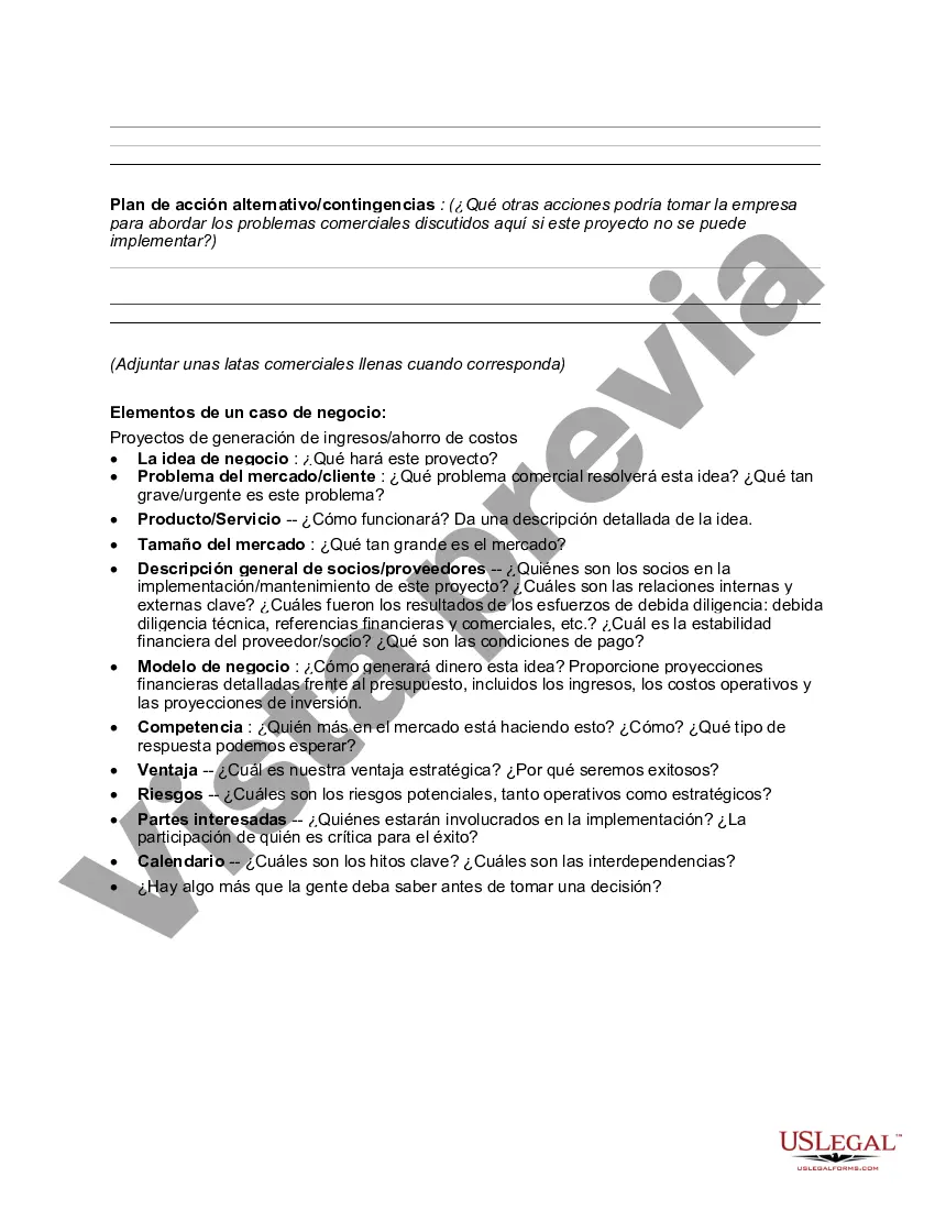 Preview Plantilla de propuesta de proyecto empresarial