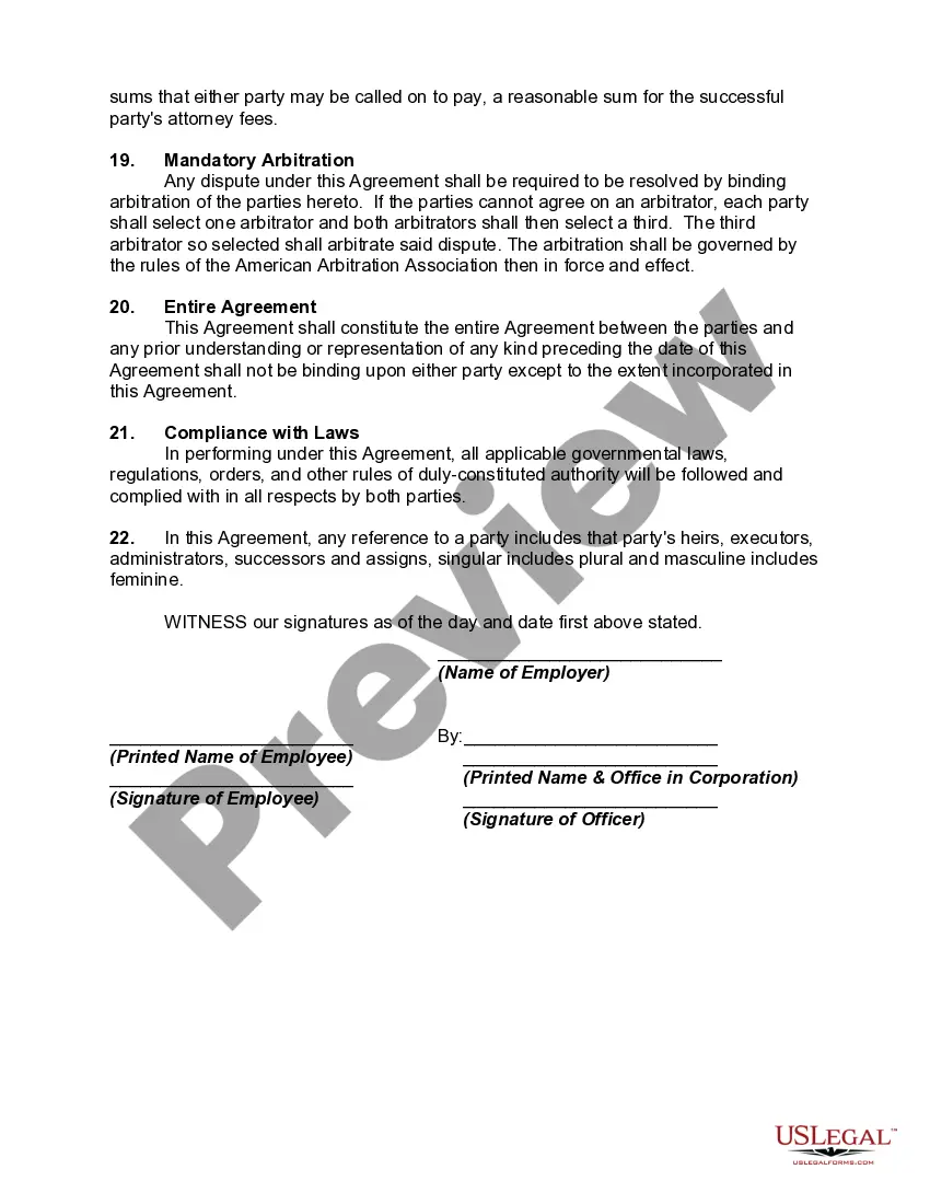 Get General Form of Employment Agreement Preview General Form of Employment Agreement