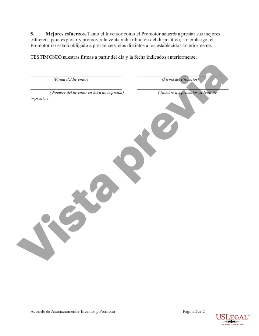 Preview Acuerdo de Asociación entre Inventor y Promotor