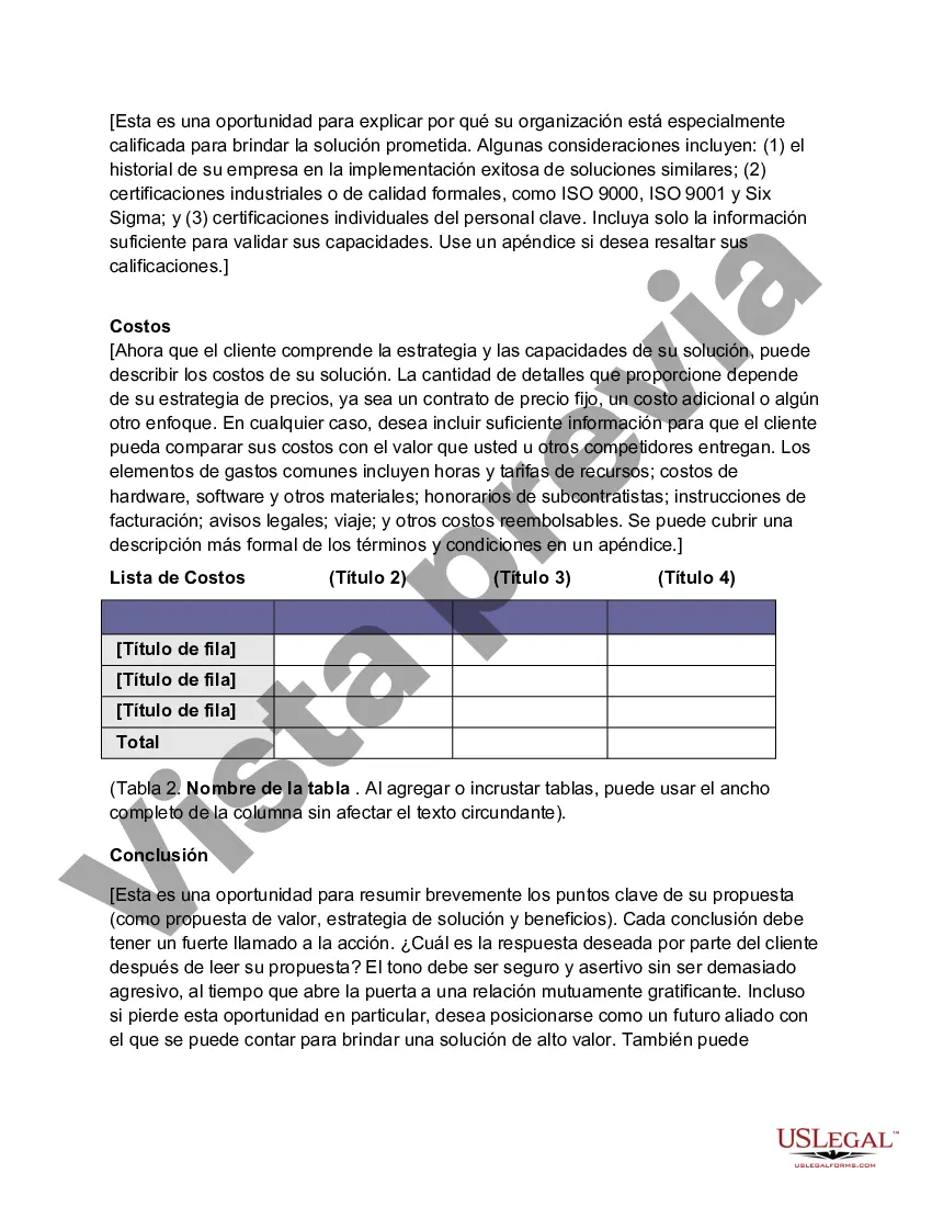 Preview Plantilla de plan de marketing